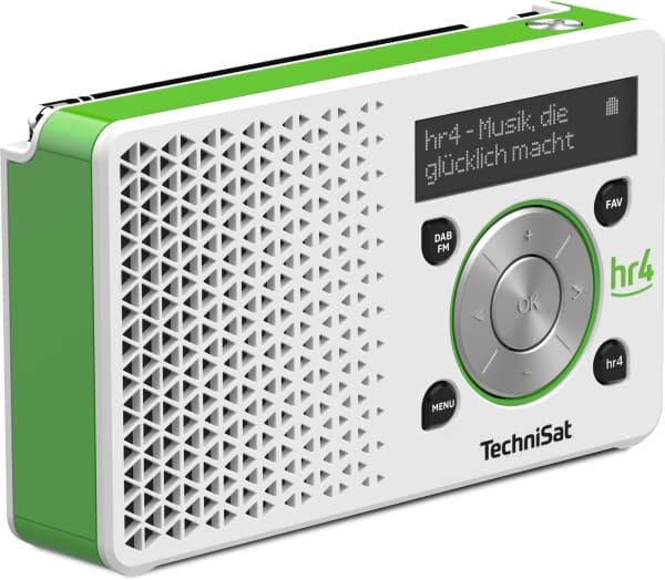 TechniSat DigitRadio 1 - Hr4 Edition - bærbar DAB-radio - 1 watt - hvit, grønn