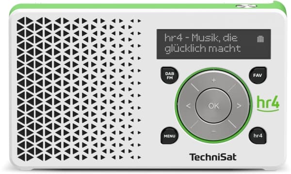 TechniSat DigitRadio 1 - Hr4 Edition - bærbar DAB-radio - 1 watt - hvit, grønn