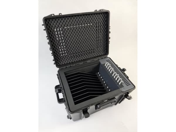 LEBA NoteCase 10 - Förvaringslåda - för 10 bärbara datorer - låsbar - polypropensampolymer - svart - skärmstorlek: upp till 15,6 tum