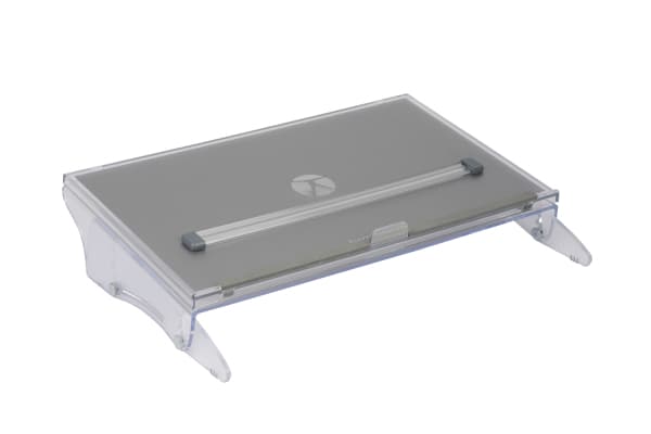 BakkerElkhuizen FlexDesk 640 ComfortRead, Ethylen-vinylacetat (EVA) skum, Plast, Stål, 5 kg, 110 - 180 mm, Lys grå, Transparent, 515 mm, 380 mm