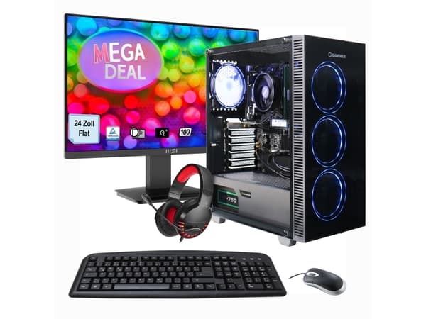 Hyrican MegaDeal Gaming-PC Draco XD SET2478 7373 Ryzen 5 5500 32 GB 1 TB SSD RTX 4060+ MSI (SET02478)