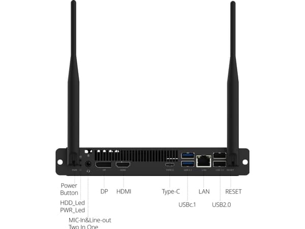 Legamaster AL OPS dator AL-i5-1235U barebone, Wi-Fi 6 (802.11ax), 1000 Mbit/s, -5 - 45 ° C, -20 - 70 ° C, 10 - 90%, 5 - 95%