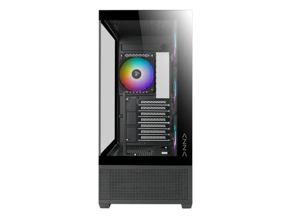 AZZA Tiara - - genomskinlig sidopanel (härdat glas) - ingen strömförsörjning - USB/Audio/Mic