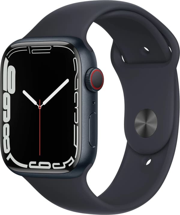 Apple - Watch Series 7 GPS + LTE, 45mm, Black/Alu