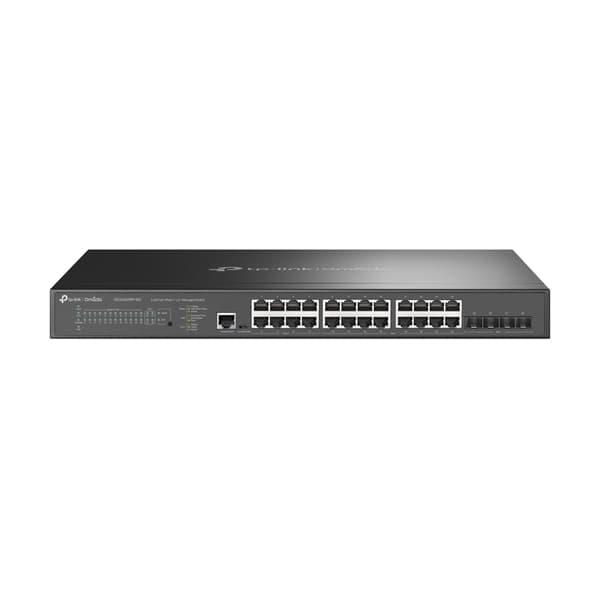 TP-Link Omada SG3428XPP-M2 nätverksswitchar hanterad L2+ 2.5G Ethernet (100/1000/2500) Strömförsörjning via Ethernet (PoE) stöd 1U Svart Svart
