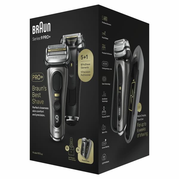 Braun Series 9 Pro+ 9575cc Wet & Dry Folierakapparat Trimmer Metallisk