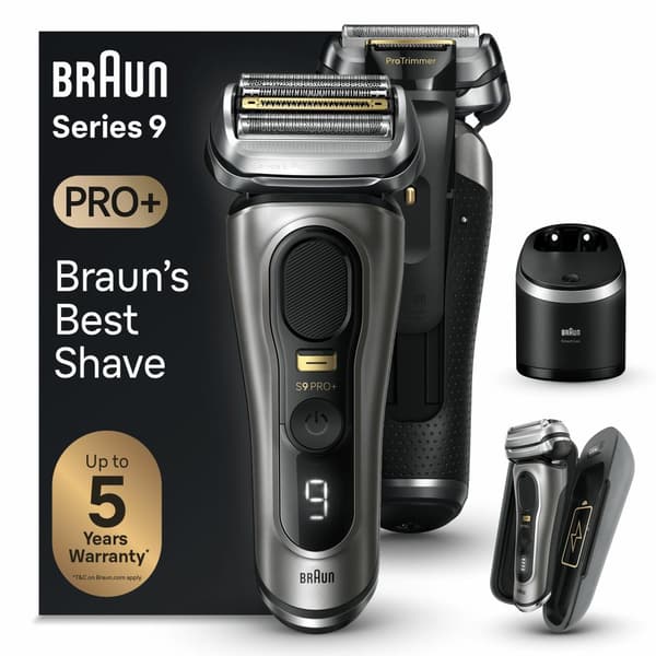 Braun Series 9 Pro+ 9575cc Wet & Dry Folierakapparat Trimmer Metallisk