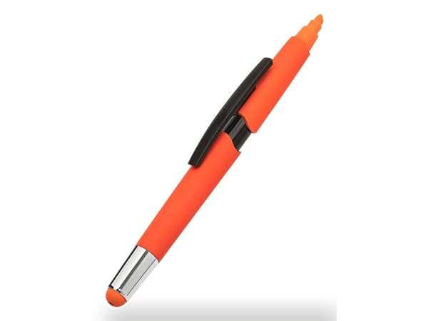 WEDO stylus penn 3-i-1 NEON, etui med 4 touch-penner, kulepenner og highlighters i ett, sortert i - 1 stk (261 610499)