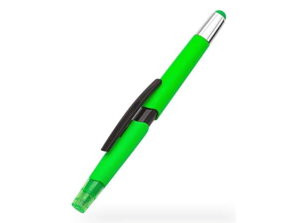 WEDO stylus penn 3-i-1 NEON, etui med 4 touch-penner, kulepenner og highlighters i ett, sortert i - 1 stk (261 610499)