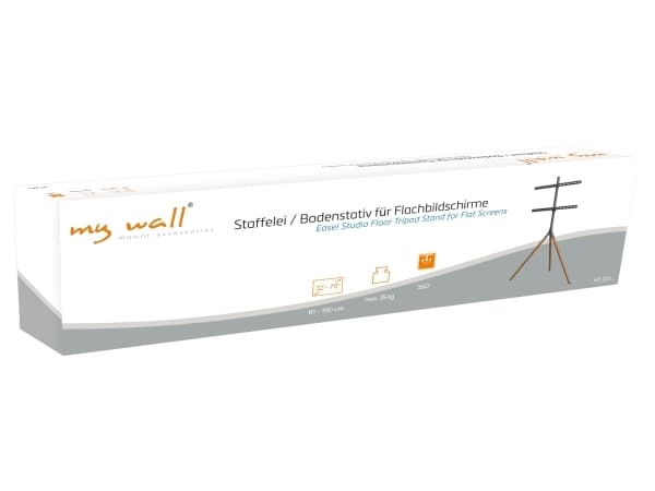 myWall HT 22, 81,3 cm (32"), 190,5 cm (75"), 200 x 200 mm, 600 x 400 mm, Metall, Trä, Svart, Valnöt