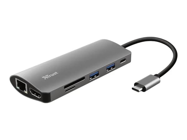 Trust Dalyx, USB Type-C, HDMI, RJ-45, USB 3.2 Gen 1 (3.1 Gen 1), Alumiini, Kiina, 115 mm, 50 mm