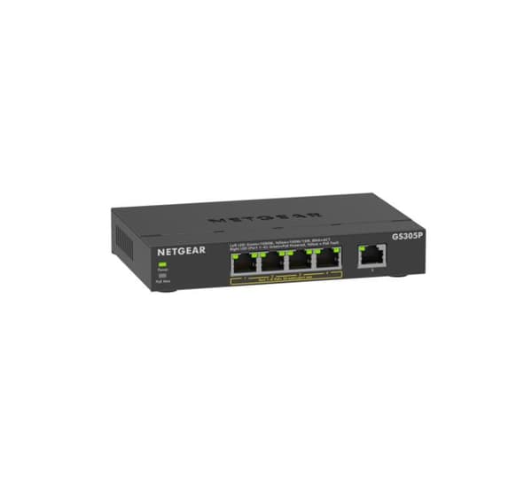 NETGEAR GS305Pv3 Ohanterad Gigabit Ethernet (10/100/1000) Strömförsörjning via Ethernet (PoE) stöd Svart