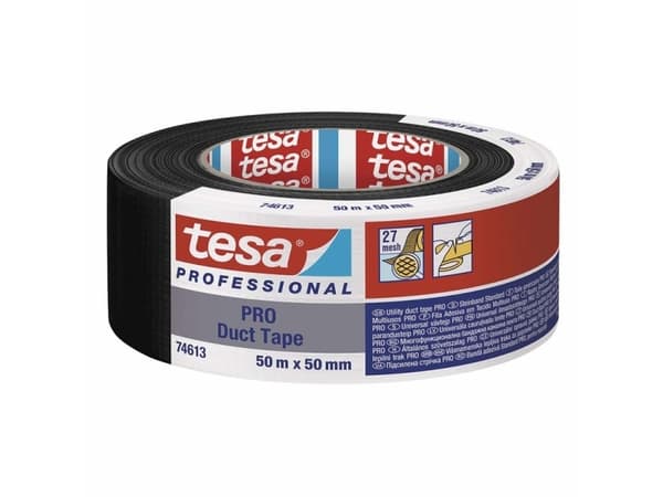 Teippi tesa canvas musta 50mmx50m 74613 Teippi PRO