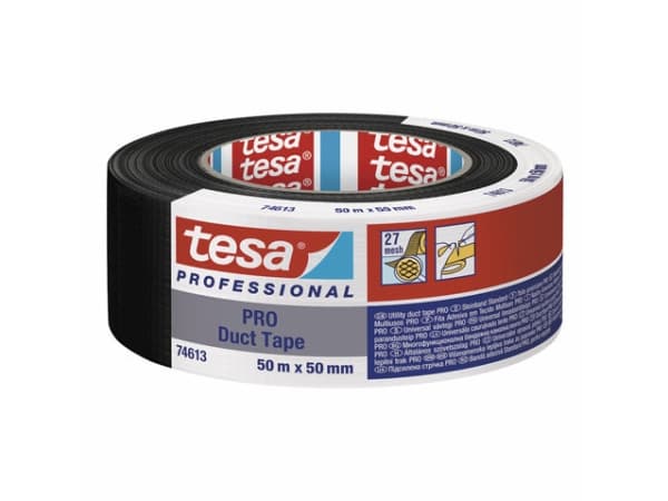 Teippi tesa canvas musta 50mmx50m 74613 Teippi PRO