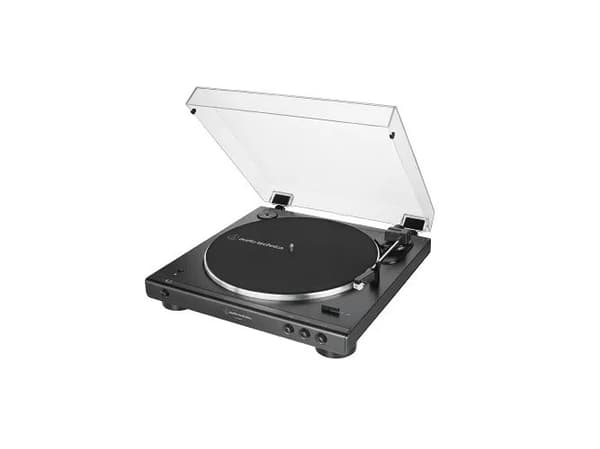 Audio-Technica AT-LP60XBT, Remdriven skivtallrik, Helautomatisk, Svart, Gjuten aluminium, 33 1/3,45 RPM, 33 1/3,45 RPM