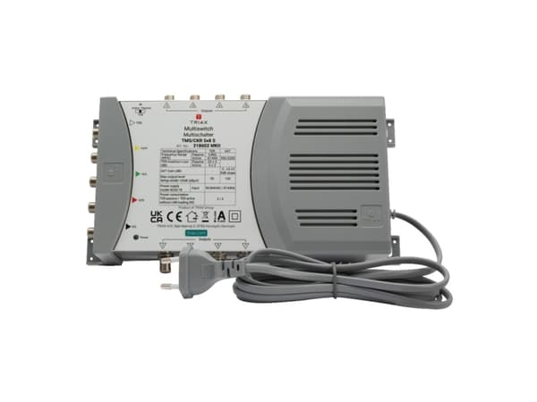 Triax 318602, 5 innganger, 8 utganger, 950 - 2200 MHz, 47 - 694 MHz, 1.0, 2.0, 180 - 264 V