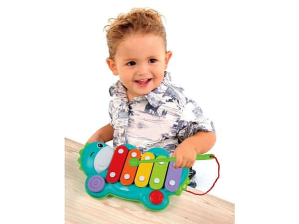 Clementoni Xylo Dino, Lelumusiikki-instrumentti, Ksylofoni, 1,5 vuosi/vuosia, 413 g, Monivärinen