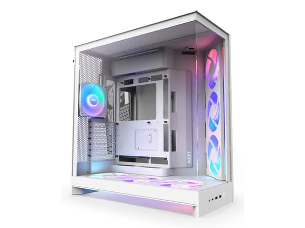 NZXT H9 Flow, Midi Tower, PC, Hvid, ATX, EATX, micro ATX, Mini-ITX, Maske, SGCC, Hærdet glas, Spil