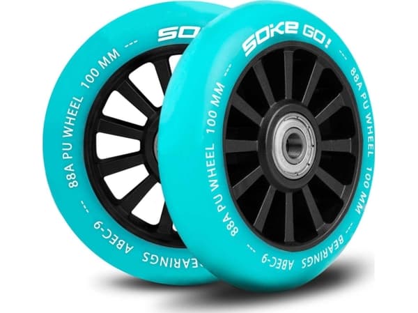 Soke Scooterhjul 100 mm turkis 2 stk.