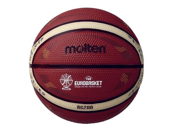 Basketball ball souvenir MOLTEN B1G200-E5Z rubber size 1 Eurobasket 2025