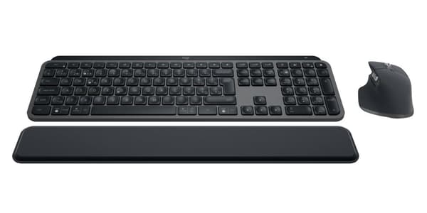 Logitech 920-010928 tangentbord Mus inkluderad Kontor Trådlös RF + Bluetooth QWERTZ schweizisk grafit