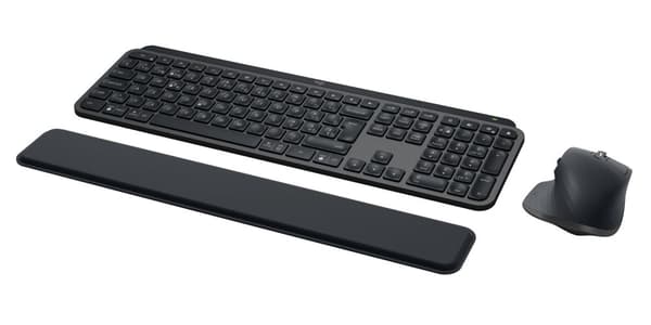 Logitech 920-010928 tangentbord Mus inkluderad Kontor Trådlös RF + Bluetooth QWERTZ schweizisk grafit