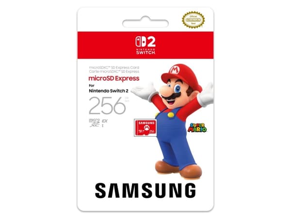 Nintendo Samsung microSD Express Card for Switch 2, 256 GB, MicroSDXC, Red