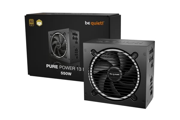 be quiet! Pure Power 13 M 550W, PC power supply black, 1x 12-pin high power GPU, 2x PCIe, cable management, 650 watts