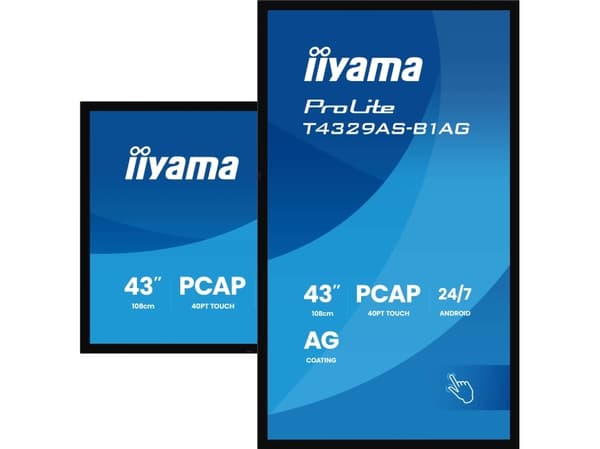 IIYAMA 108cm (42.5") T4329AS-B1AG 16:9 M-Touch 2xHDMI+UBS-C