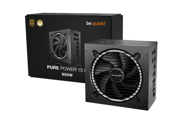 be quiet! Pure Power 13 M 850W, PC power supply black, 1x 12-pin high power GPU, 4x PCIe, cable management, 850 watts