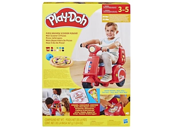 Play-Doh lekset med skoter för pizzaleveranser, 3 År, 2 hjul, Multifärg