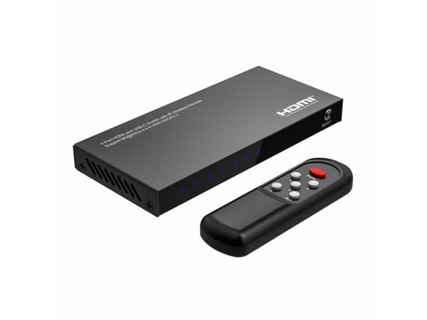 8K@60Hz USB-C and HDMI Switch 4x1, HDCP 2.3, w/ Remote