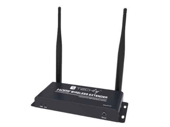 Techly IDATA HDMI-WL212R, 1920 x 1080 pikseliä, AV-vastaanotin, 200 m, Langaton, Musta, HDCP
