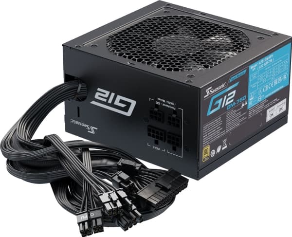 Seasonic G12 GM -sarja - Virtalähde (sisäinen) - ATX12V / EPS12V - 80 PLUS Gold - AC 100-240 V - 750 Watt