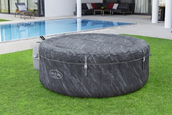 Bestway Lay-Z-Spa 60175, 669 l, 4 personer, Rund, Bubbel-/jetstrålemassage, Grå, Vit, 40 ° C