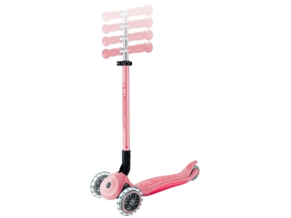 Globber Primo Hopfällbar Plus Belysning, Barn, Klassisk sparkcykel, Flicka, Asfalt, 50 kg, 3 hjul