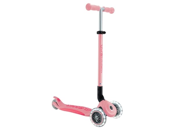 Globber Primo Hopfällbar Plus Belysning, Barn, Klassisk sparkcykel, Flicka, Asfalt, 50 kg, 3 hjul