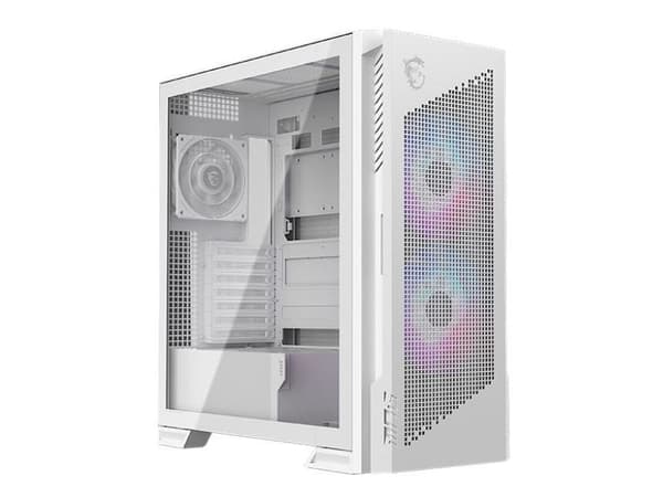 MSI MPG VELOX 300R AIRFLOW PZ, Midi Tower, PC, Hvit, ATX, EATX, Micro ATX, Mini-ITX, Spilling, 16,5 cm Hvit