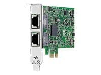 HPE 332T - Nätverksadapter - PCIe 2.0 låg profil - Gigabit Ethernet x 2 - för ProLiant DL360 Gen10, DL388p Gen8