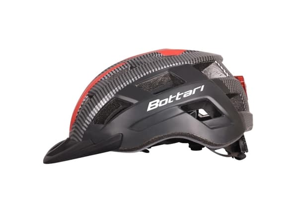 Bottari Helmet Bike S/M With Led Red+Black