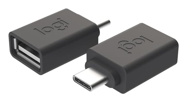 Logitech 956-000005 kabelomvandlare (hane/hona) USB C USB A grafit
