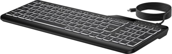 HP 405 bakgrundsbelyst och trådat tangentbord för flera enheter