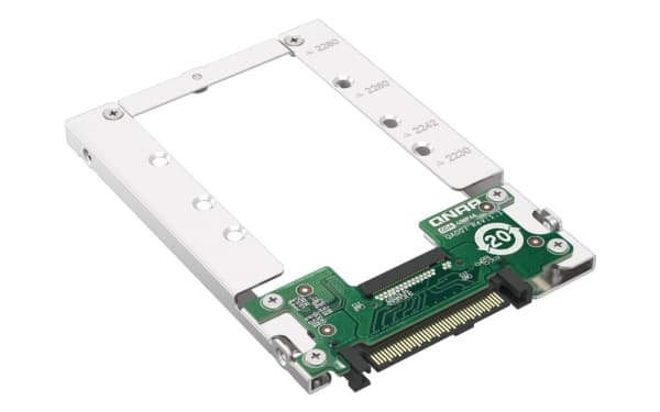 QNAP QDA-UMP4A, U.2, M.2, U.2, Hankjønn, Flerfarget, NAS / Storage server, 69,8 mm