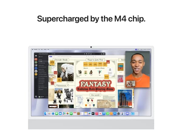 Apple iMac , 59.7 cm (23.5"), 4.5K Ultra HD, Apple M, 16 GB, 256 GB, macOS Sequoia