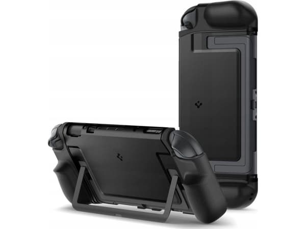 Spigen Dual Grip, Omslag, Nintendo, Svart, Polykarbonat, Termoplastisk polyuretan (TPU), Nintendo Switch, Fallsäker, Reptålig