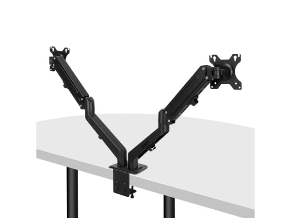 Lindy Dual Mount Desktop kaasujousivarsi - Musta (40708)