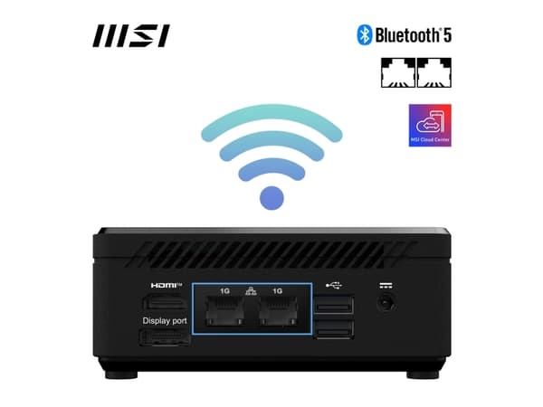 MSI Cubi N ADL 006DE - Mini-PC - Pentium N200 / inntil 3.7 GHz - RAM 4 GB - SSD 128 GB - UHD Graphics - Gigabit Ethernet - Win 11 Pro - monitor: inge