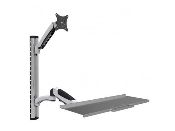 EFB Techly väggfäste för 38,1 cm 15 tum - 68,58 cm 27 tum tangentbordsfack och arm Silver
