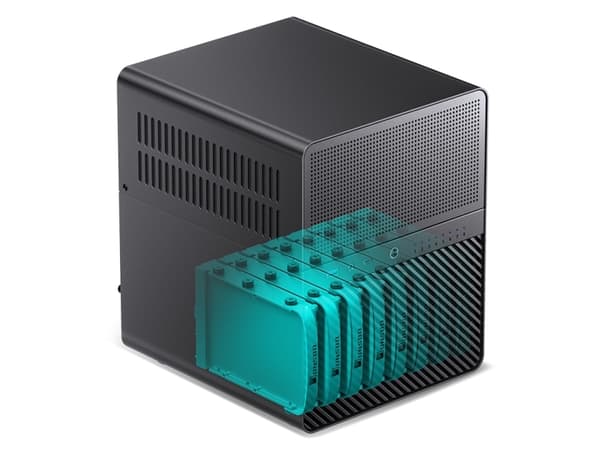 Jonsbo N3, Mini Tower, PC, Svart, ITX, Gjuten aluminium, Stål, 13 cm