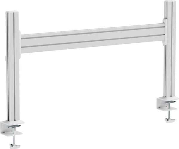 InLine® Slatwall pöytäkiinnike, paneeli alumiinia 1m sis. 2 tukea 0,43m